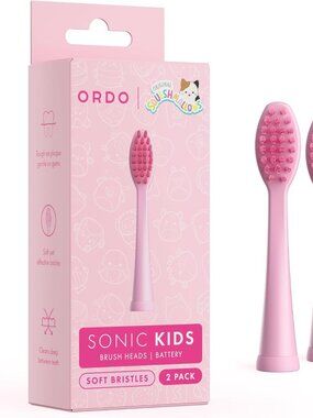 Ordo Squishmallows 2 Replacement Brush Heads for Battery Toothbrush